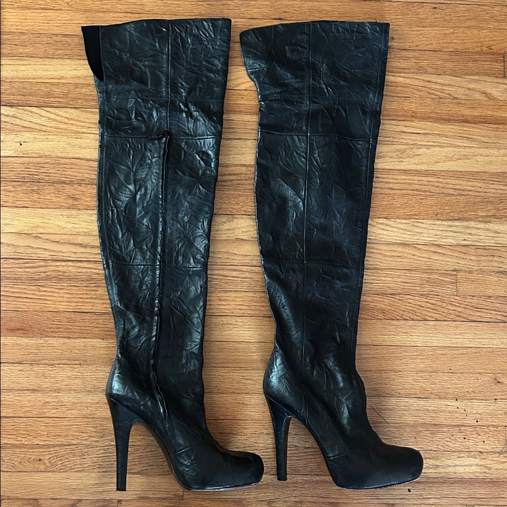Report Signature Black Over-the-Knee Black Boots Women’s Size 8.5 8 1/2 $470 tag